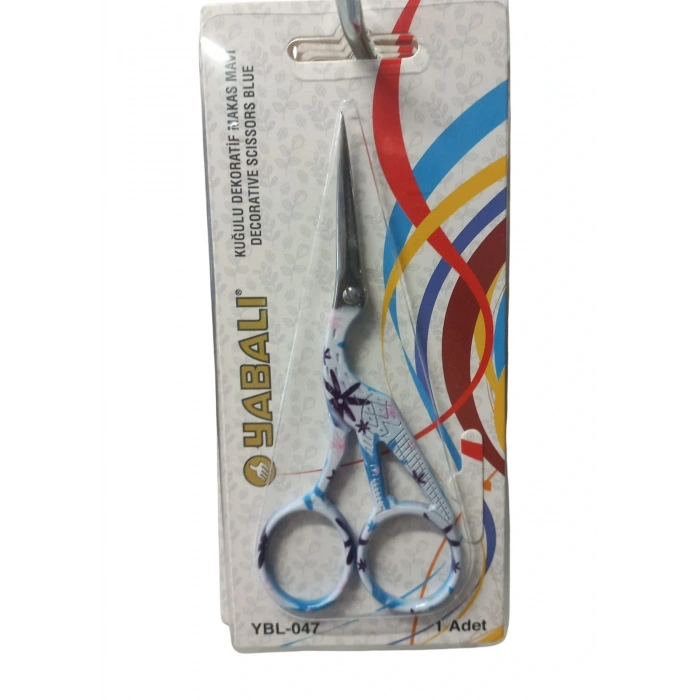 Nakış Makası Kuğulu Dekoratif Makas Mavi YBL-047 Model 9