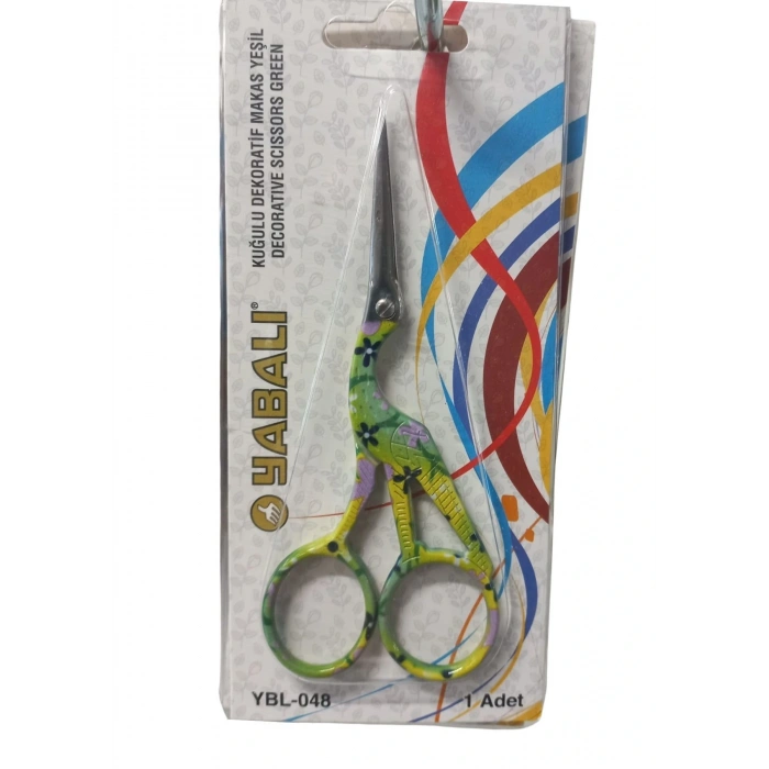 Nakış Makası Kuğulu Dekoratif Makas Yeşil YBL-048 Model 6