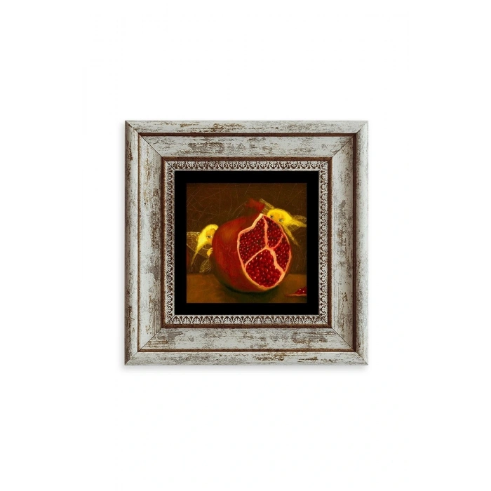 Nar Çerçeveli Taş Tablo 20 cm