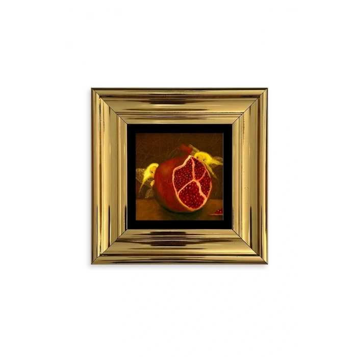 Nar Çerçeveli Taş Tablo 20 cm