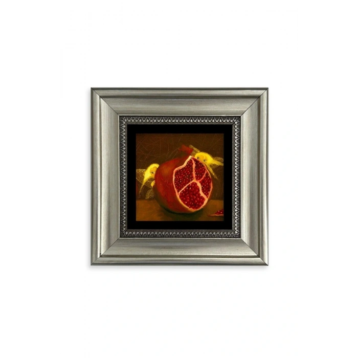 Nar Çerçeveli Taş Tablo 20 cm