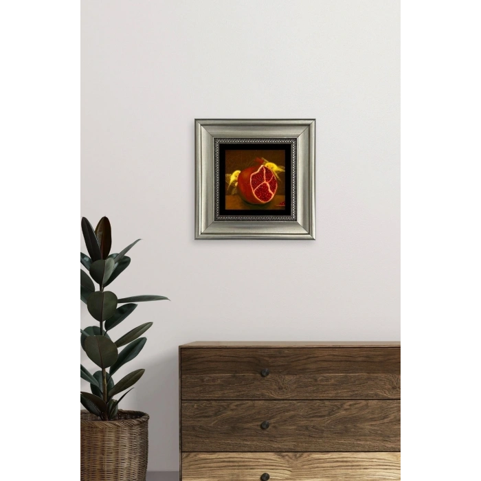 Nar Çerçeveli Taş Tablo 20 cm