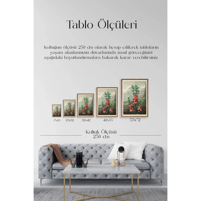 Narrow-Leaved Kalmia Ahşap Çerçeveli Tablo 30 x 42