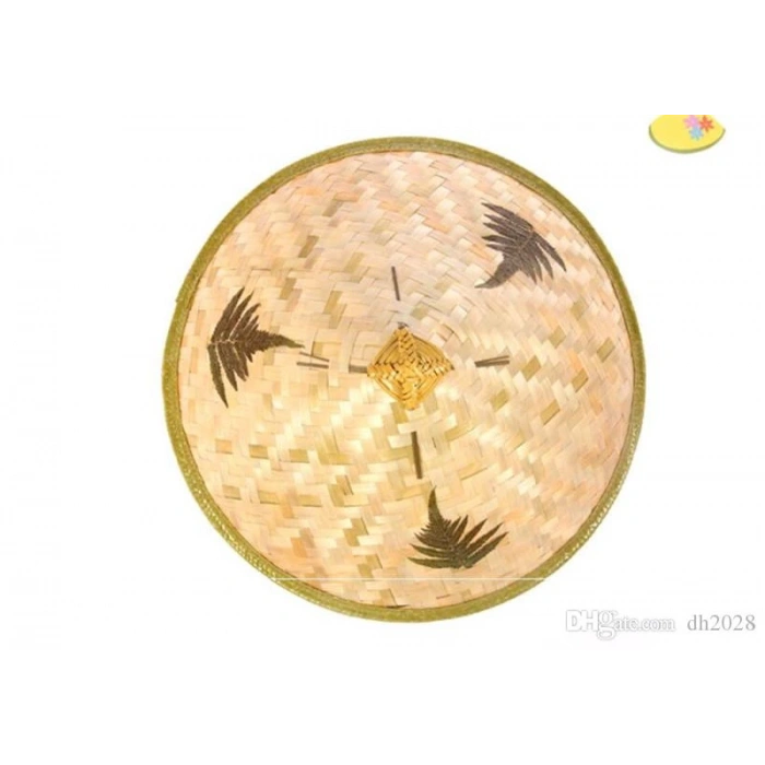 Natural Color Cambodia Vietnamese Hat PVC Straw