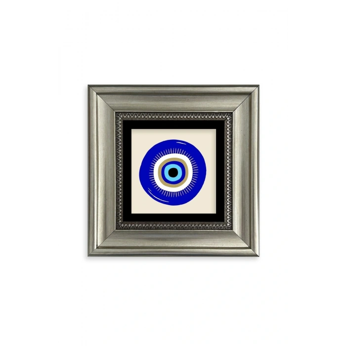 Nazar Boncuğu Çerçeveli Taş Tablo 20 cm