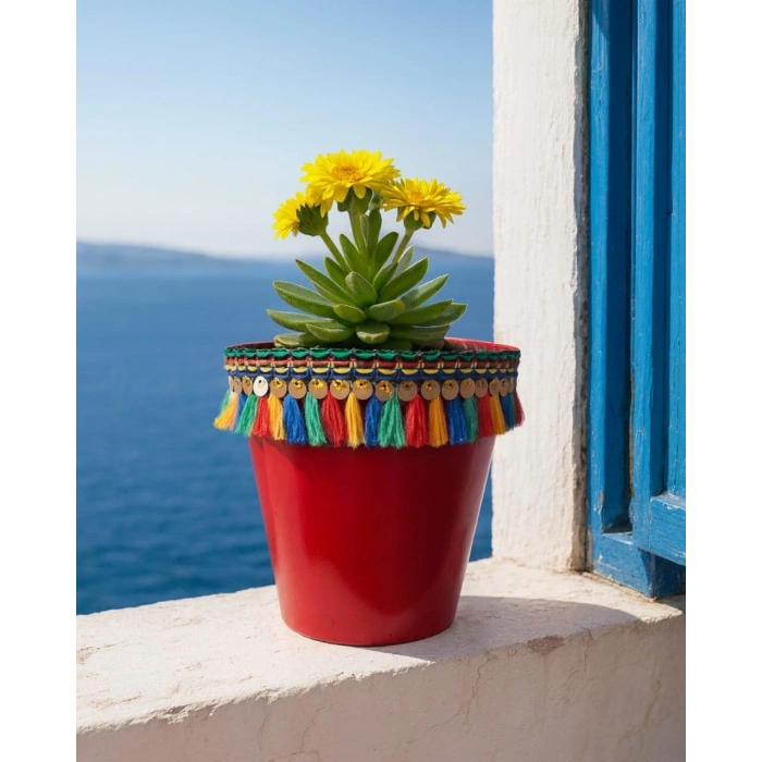 NF DEKORATİF SAKSI 1.7 LİTRE Kırmızı