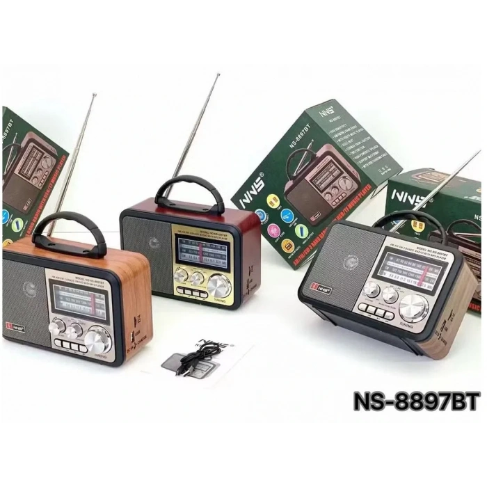 NNS NS-8897 Orta Boy Retro, Nostaljik, Ahşap Tasarım Radyo (5365)