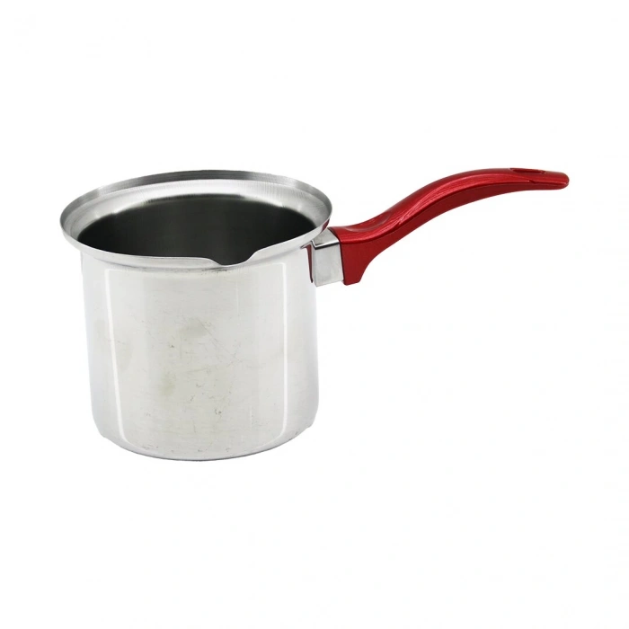 NO-6  ÇELİK CEZVE  KIRMIZI KULP (5365)