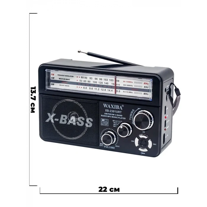 Nostaljik Radyo WAXIBA Nostaljik Radyo Bluetooth Fm Usb XB-2301RT (5365)
