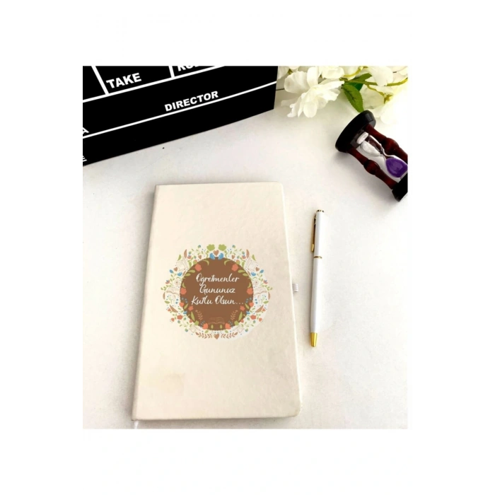 Öğretmenler Günü Beyaz Defter Kalem Seti