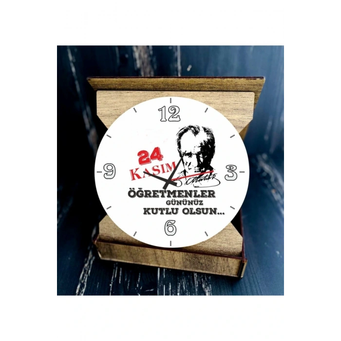 Öğretmenler Günü I Atatürk Silüeti Masa Saati