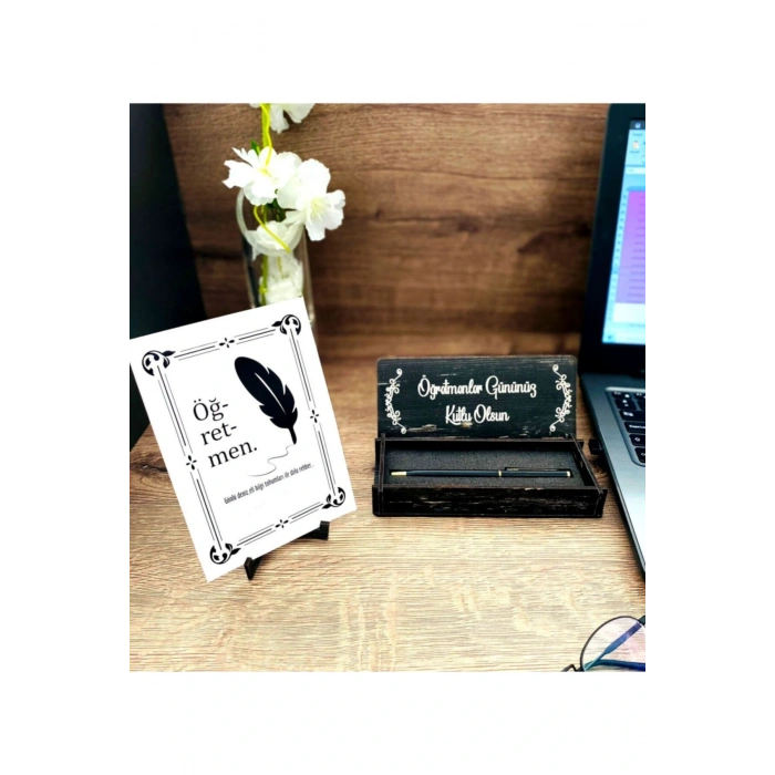 Öğretmenler Günü Kalem Kutusu Ve Kart Seti