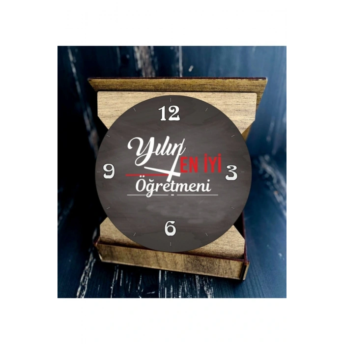 Öğretmenler Günü L Ahşap I Yılın En Iyi Öğretmeni Masa Saati