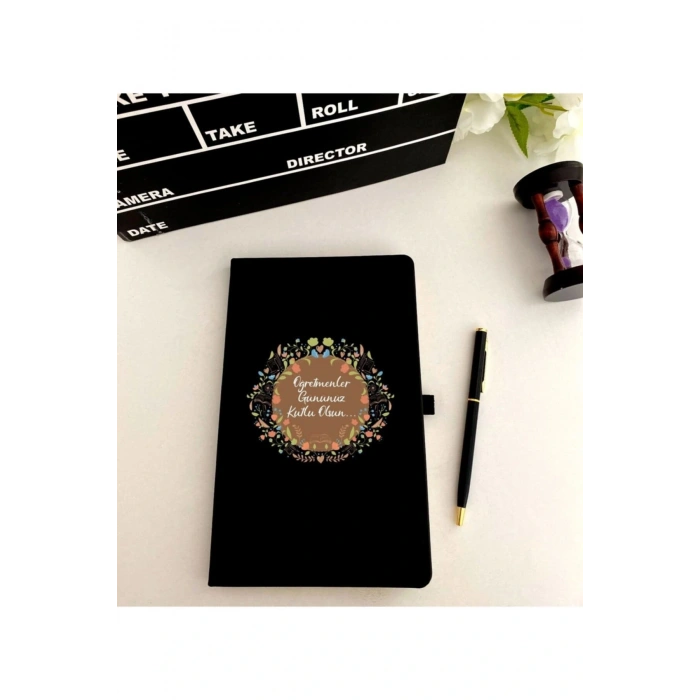Öğretmenler Günü Siyah Defter Kalem Seti