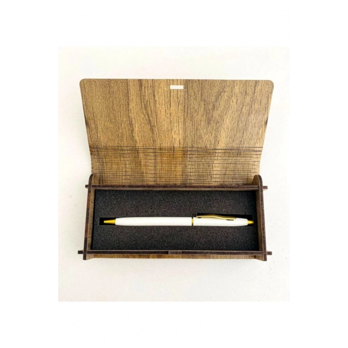 Öğretmenler Günü Tasarımlı Ahşap Kalem Kutusu