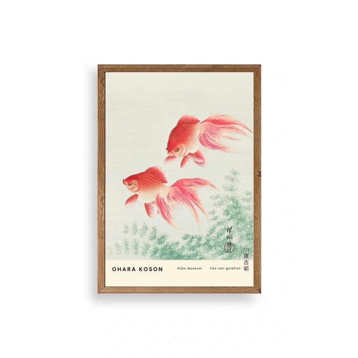 Ohana Koson Ahşap Çerçeveli Tablo 50 x 70