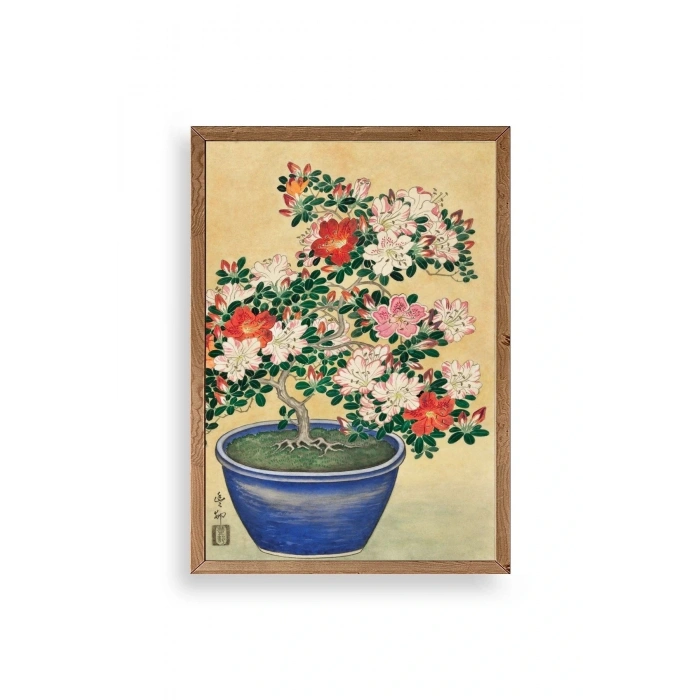 Ohara Koson Ahşap Çerçeveli Tablo 17 x 23