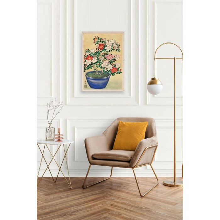 Ohara Koson Ahşap Çerçeveli Tablo 17 x 23