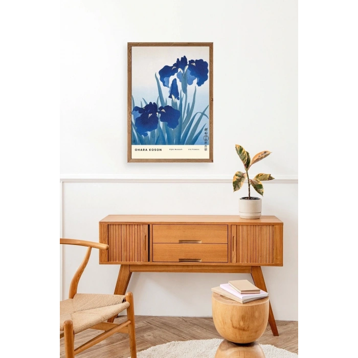 Ohara Koson Ahşap Çerçeveli Tablo 17 x 23