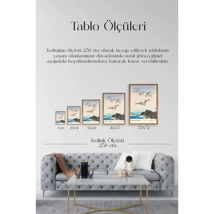 Ohara Koson Ahşap Çerçeveli Tablo 17 x 23