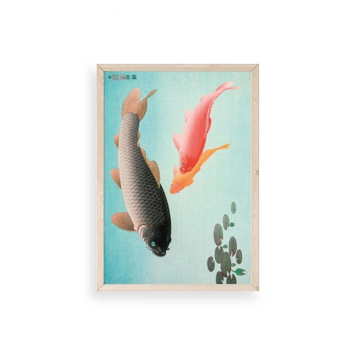 Ohara Koson Ahşap Çerçeveli Tablo 23 x 30