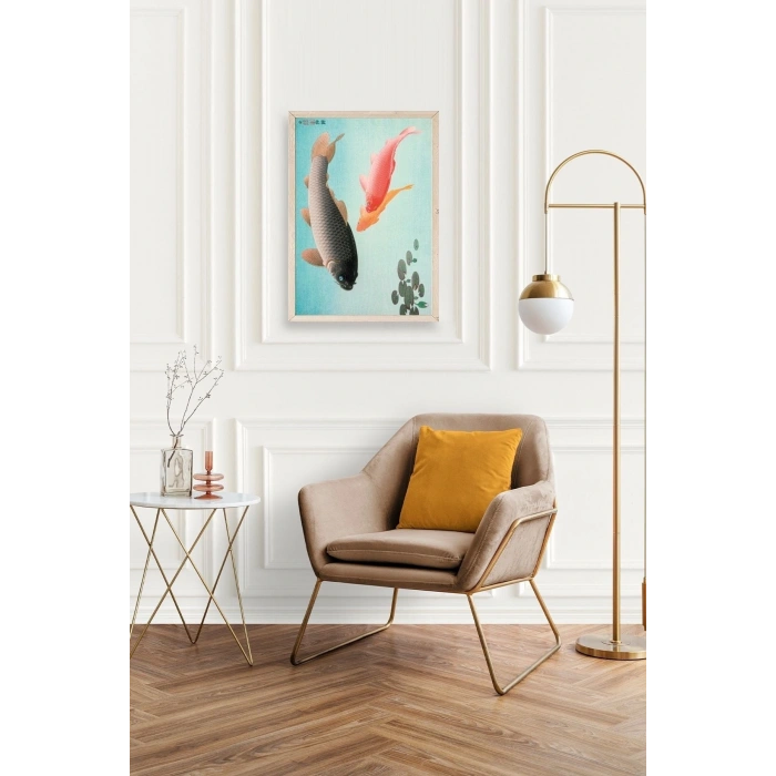 Ohara Koson Ahşap Çerçeveli Tablo 23 x 30