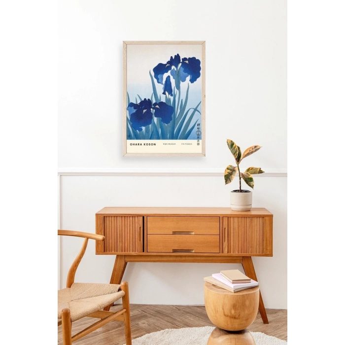 Ohara Koson Ahşap Çerçeveli Tablo 30 x 42