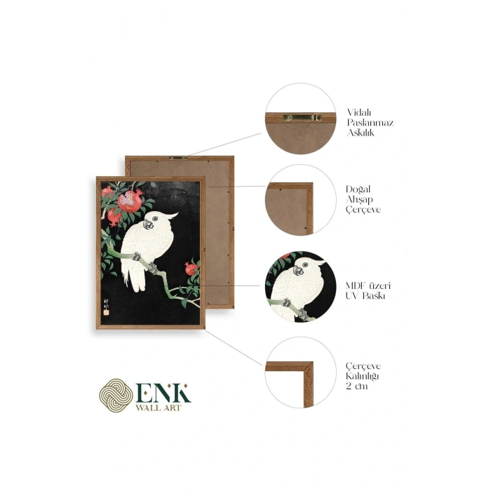 Ohara Koson Ahşap Çerçeveli Tablo 30 x 42