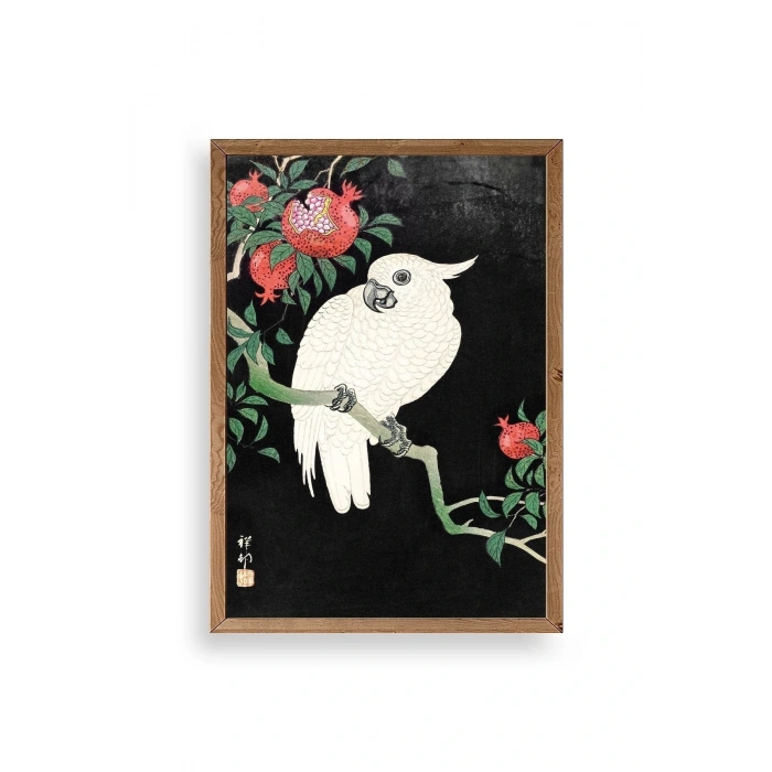Ohara Koson Ahşap Çerçeveli Tablo 50 x 70