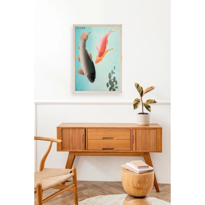 Ohara Koson Ahşap Çerçeveli Tablo 50 x 70