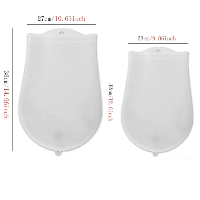 Orta Hamur Torbası Silikon Şeffaf Hamur Yoğurma Torbası Ekmek Makarna Mantı Hamuru Kolay Yoğurma (5365)