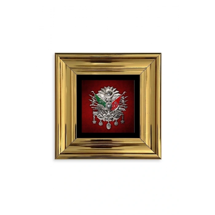 Osmanlı Tuğrası Çerçeveli Taş Tablo 20 cm