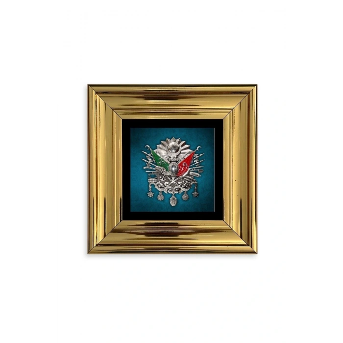 Osmanlı Tuğrası Çerçeveli Taş Tablo 20 cm