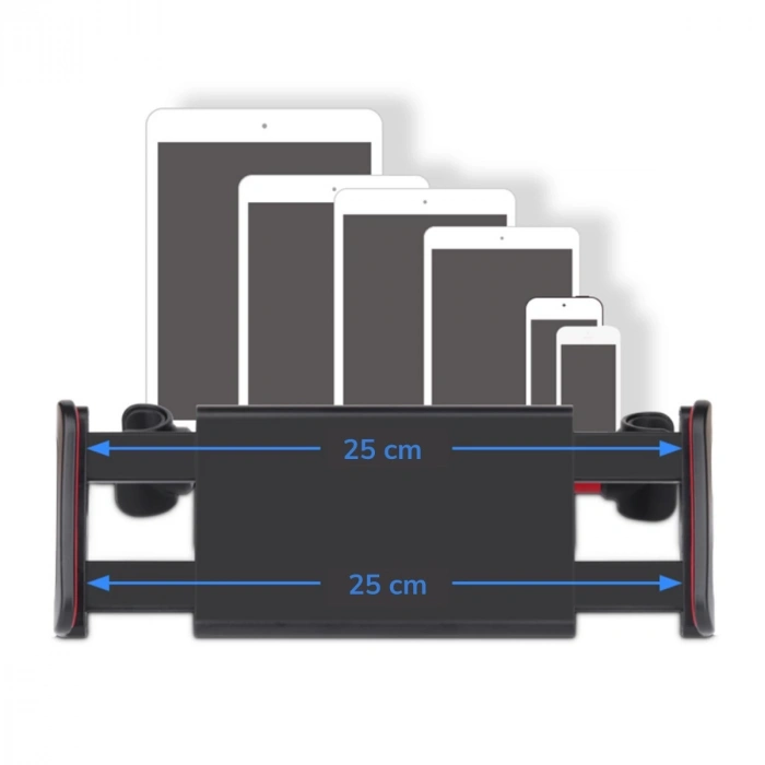 Oto Koltuk Arkası Telefon Tablet Tutucu Ayarlanabilir 360 Derece Dönebilen Pratik Stand (5365)