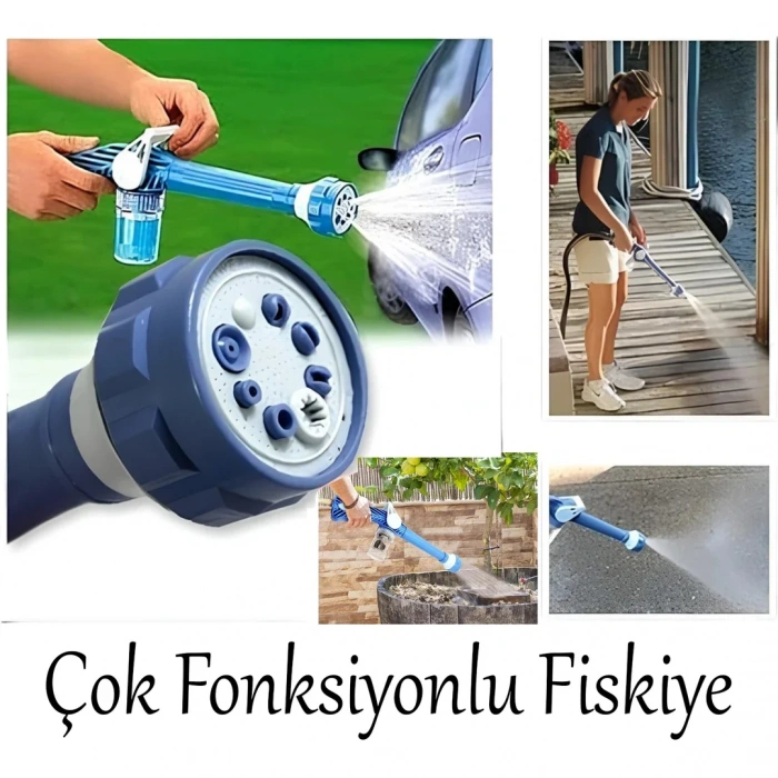 Otomobil Yıkama Sulama Fonksiyonlu Su Püskürtme Tabancası Deterjanlı Akıllı Tayzikli Basınçlı Bahçe (5365)