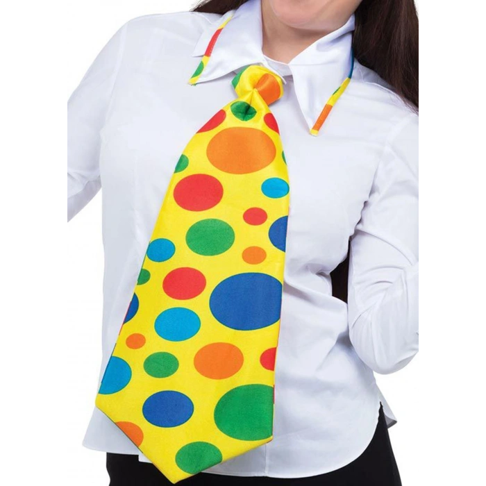 Clown Tie with Elastic Wide Cut 17x37 cm (5365)