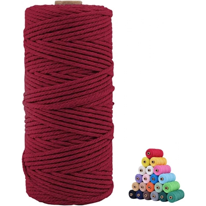 Pamuk Makrome 2 Mm Bordo