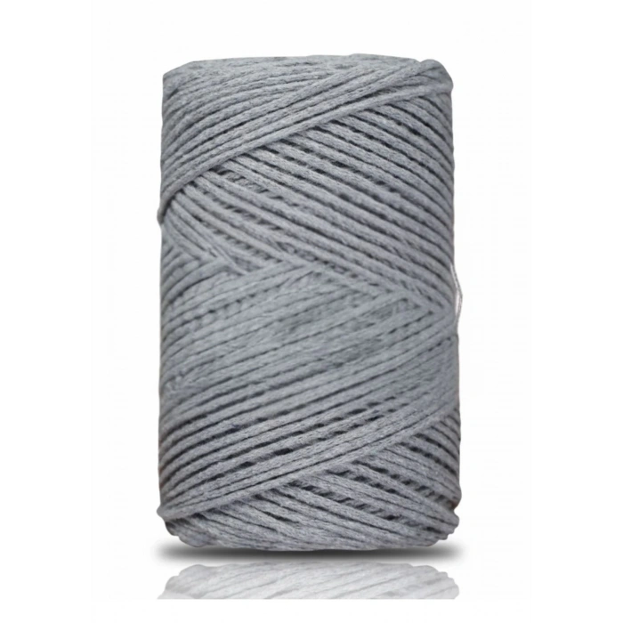 Pamuk Makrome 2 Mm Gri
