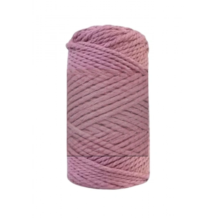Pamuk Makrome 4 Mm İp  Gül Kurusu