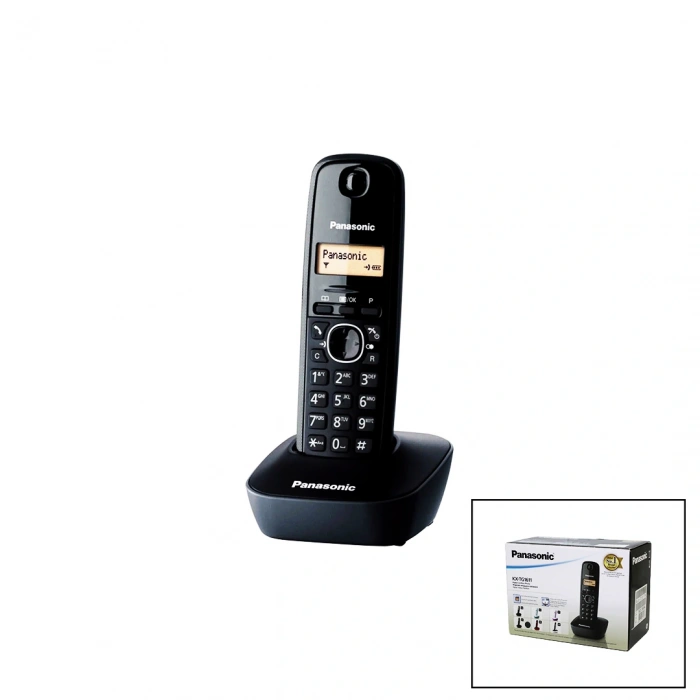 PANASONİC KX-TG1611 SİYAH - OVAL KABLOSUZ DİJİTAL TELSİZ TELEFON (5365)
