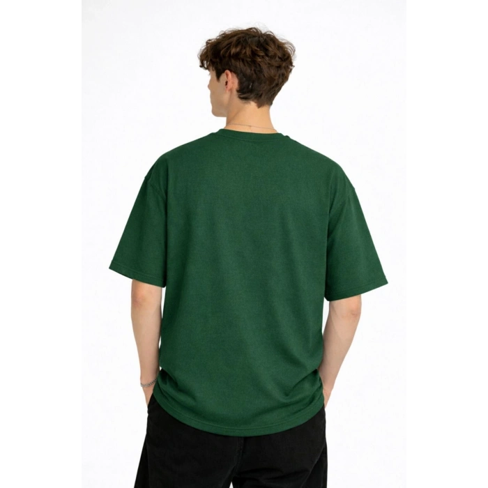 Panda - Baskılı Oversize Tişört HAKI