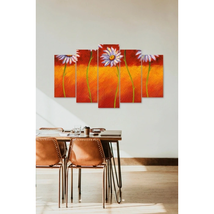 Papatya 5 Parçalı Mdf Tablo 60 x 100