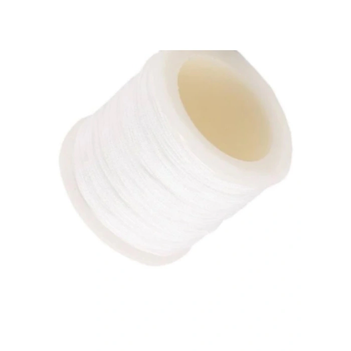 Paraşüt İpi, Bileklik-kolye Örgü İpi 1 Mm 50 Metre Beyaz