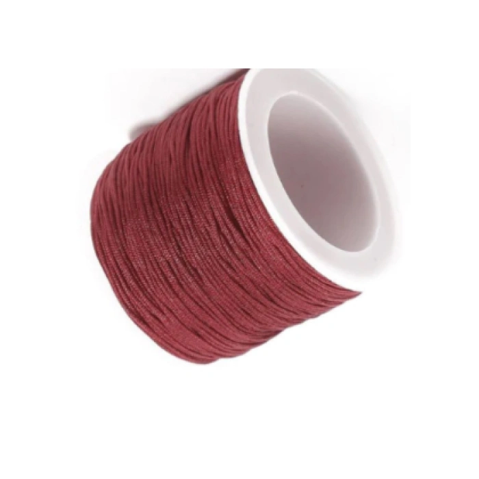 Paraşüt İpi, Bileklik-kolye Örgü İpi 1 Mm 50 Metre Bordo