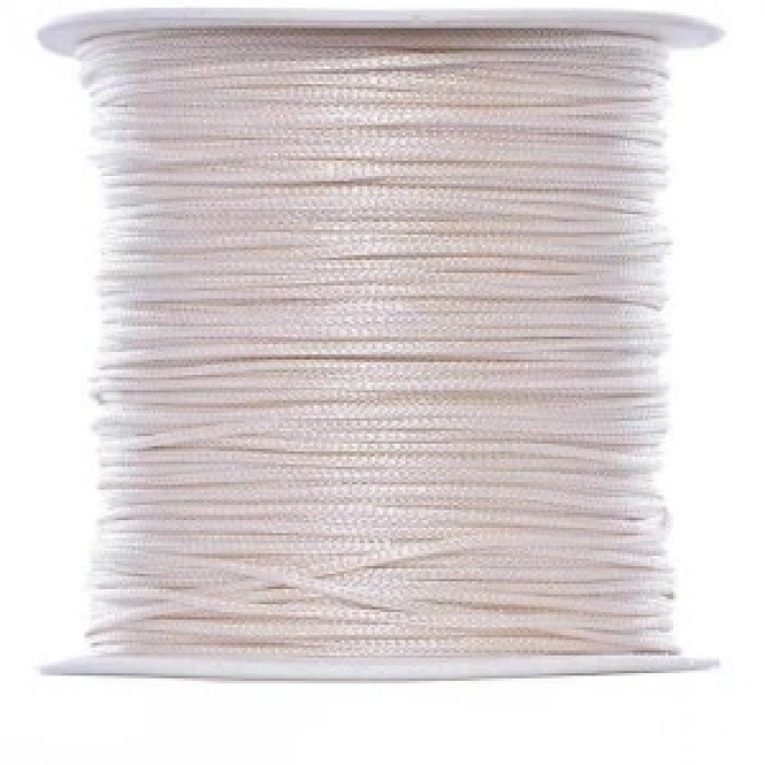 Paraşüt İpi, Bileklik-kolye Örgü İpi 1 Mm 50 Metre Ekru