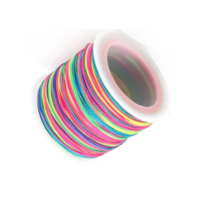 Paraşüt İpi, Bileklik-kolye Örgü İpi 1 Mm 50 Metre Karışık