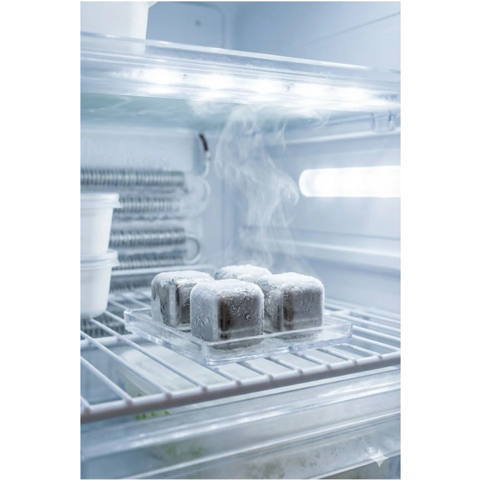 Paslanmaz Çelik Buz Küpü 4’lü Set – İçeceği Sulandırmadan Soğutucu Metal Taş