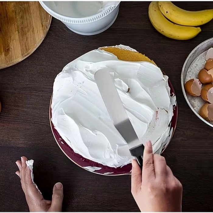 Paslanmaz Çelik L Tipi Pastacı Spatulası