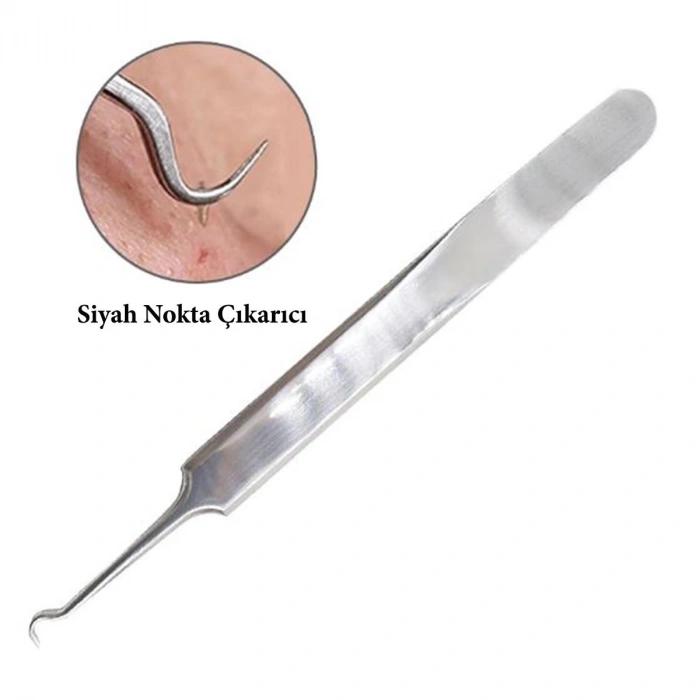 Paslanmaz Çelik Siyah Nokta Sivilce ve Akne Temizleyici Set 3'lü Kit (5365)