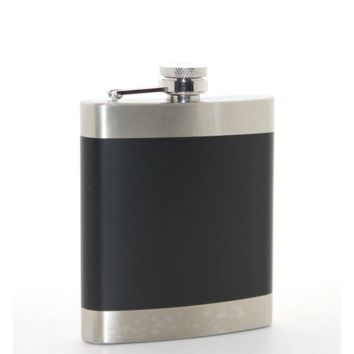 Paslanmaz Çelik Tekli 7 Oz Matara Siyah